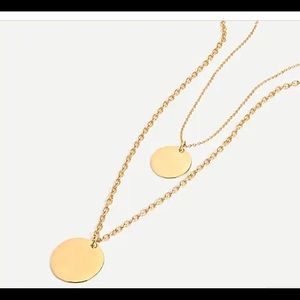 J.Crew layered coin necklace